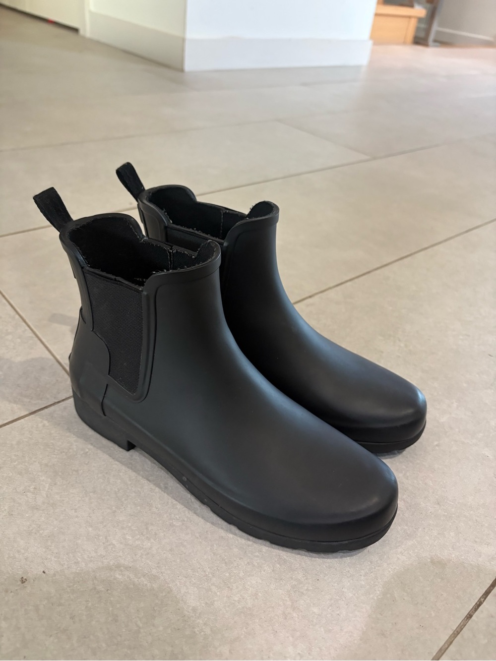Hunter Women’s Black Chelsea Rain Ankle Boots
